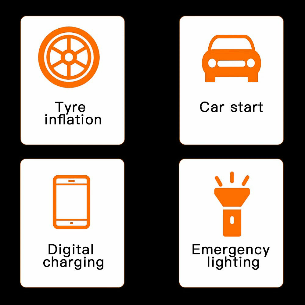 AI8 12V Car Air Pump Emergency Flashlight Power Supply Portable Phone Charger AI8 12V Car Air Pump Emergency Flashlight Power Supply Portable Phone Charger